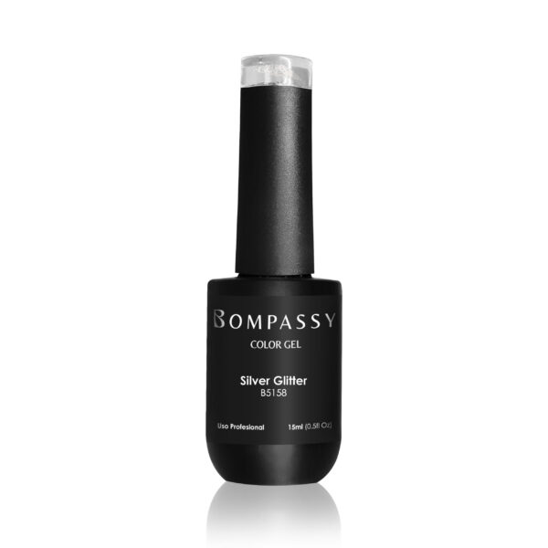 Bompassy Esmalte Semipermanente X 15ml  Silver Glitter  - B5158