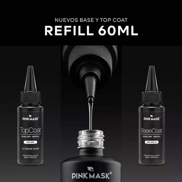 Pink Mask Refill Top Coat - 60ml Gel Color - GELREF-002 - Imagen 3