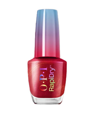 Opi Rapidry Esmalte - Red-y In Snow Time 9ml Rojo Ocapo Con Brillo