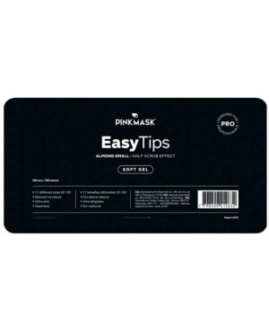 Pink Mask Easy Tips Soft Gel Almond Small